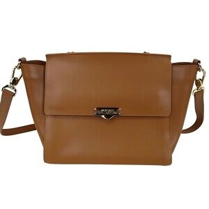 Versace Collection Saffiano Brown Satchel w/Duster Bag - Excellent